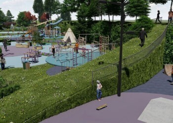 Skate, toboganes y macro área infantil, arrancan las obras para el gran parque multiaventura de Mos