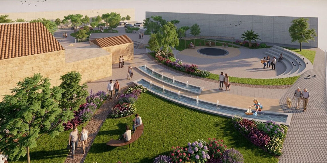 Canal acuático, gradas y zonas de juego, arrancan las obras del revolucionario parque de O Porriño