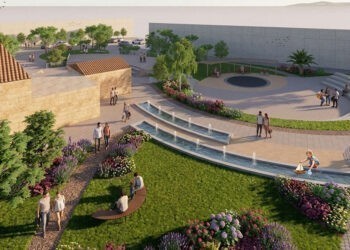 Canal acuático, gradas y zonas de juego, arrancan las obras del revolucionario parque de O Porriño