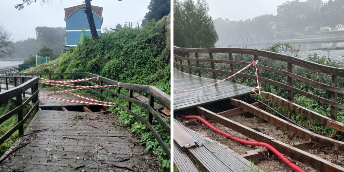 Redondela reparará una de sus pasarelas junto al río ante el riesgo que supone