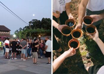 Barra libre de vino, pinchos y música en la primera ruta de bodegas del año en Salvaterra de Miño
