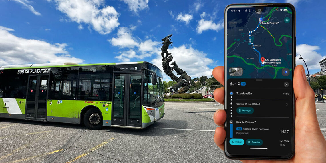 Vigo ultima el desembarco de Vitrasa en Google Maps con rutas de bus, horarios y consejos