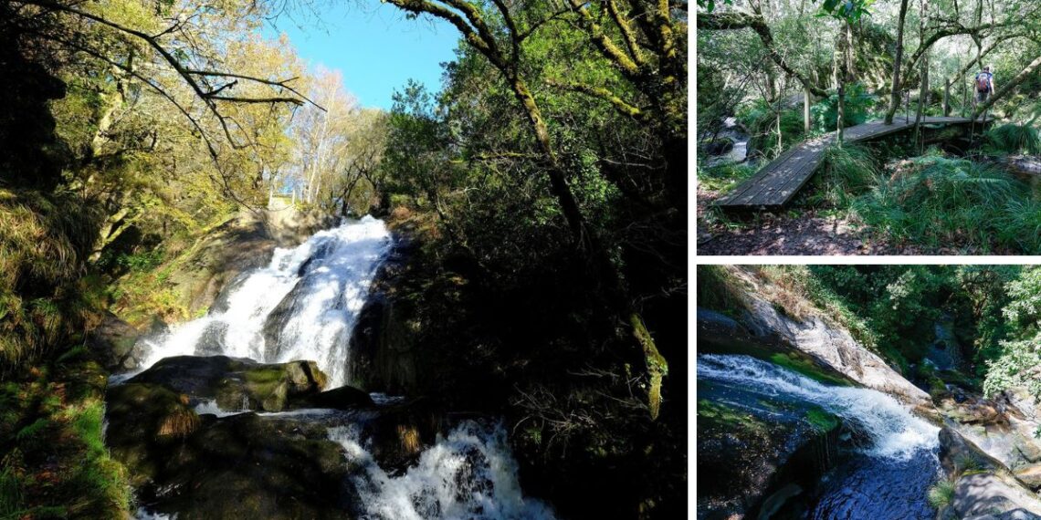 Un recorrido entre molinos y pasarelas para llegar a una de las bonitas cascadas de Pontevedra