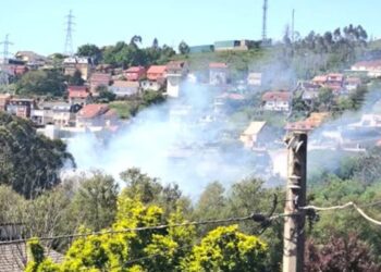 Alerta en Vigo tras declararse un incendio forestal en Lavadores