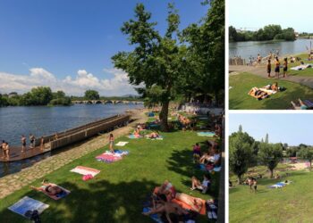 Pasarela de madera y zonas verdes, así es la playa fluvial ideal en el norte de Portugal para un chapuzón
