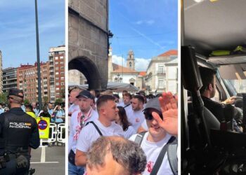 Tensión, euforia y seguridad, las fotos que revelan cómo Vigo acogió a más de 1400 aficionados alemanes