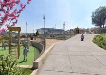Mos proyecta un nuevo espacio público, con plaza y más zonas verdes, junto la iglesia de Sanguiñeda
