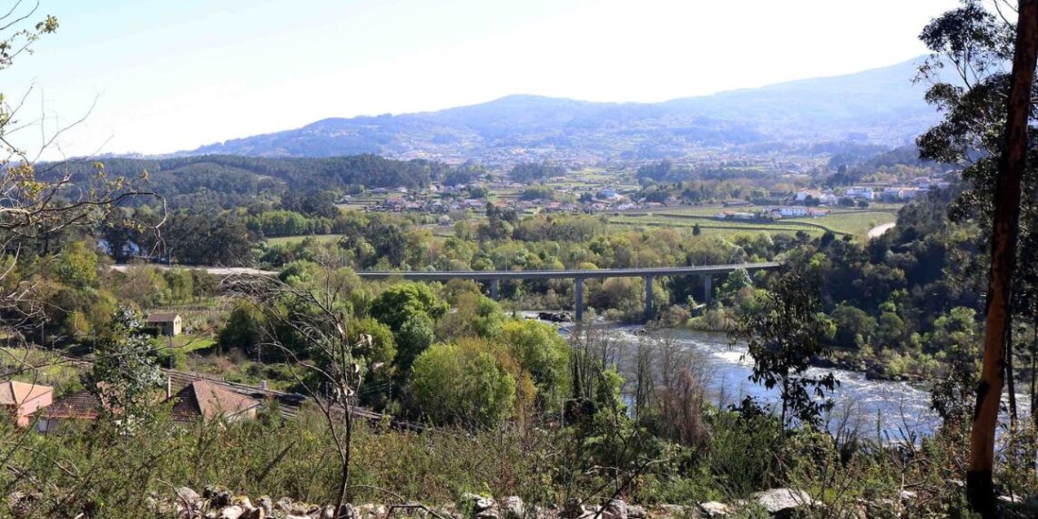 Crece la idílica senda peatonal del Miño bajo el puente internacional entre Galicia y Portugal