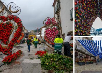 Una ciudad del norte de Portugal se transforma y se llena de color por unos días con 40.000 flores
