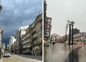 Del sol con casi 30º a la tormenta en minutos, así sorprende el Vigo más tropical