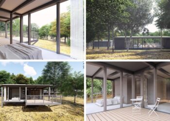 Nuevas cabañas de madera y una piscina junto a los futuros baños termales del corazón de Pontevedra