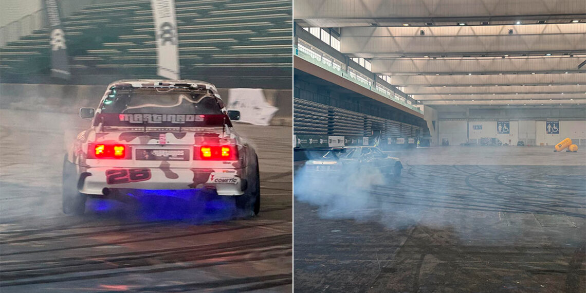 "A todo gas" en Vigo, la espectacularidad del drift ya quema rueda antes de llenar el Ifevi, ¿te subes?