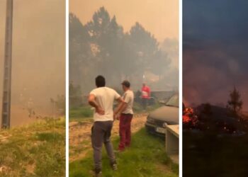 Una noche de lluvia y los esfuerzos de extinción logran estabilizar el incendio de Monte Galleiro