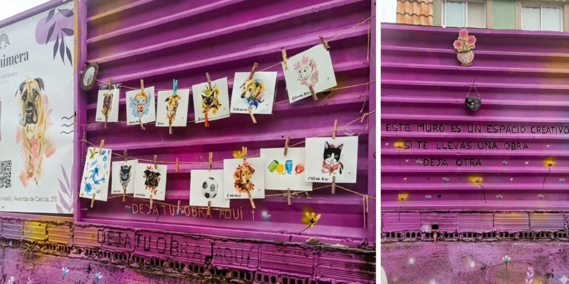 La Vía Verde esconde un curioso "muro del arte" que sorprende a Vigo