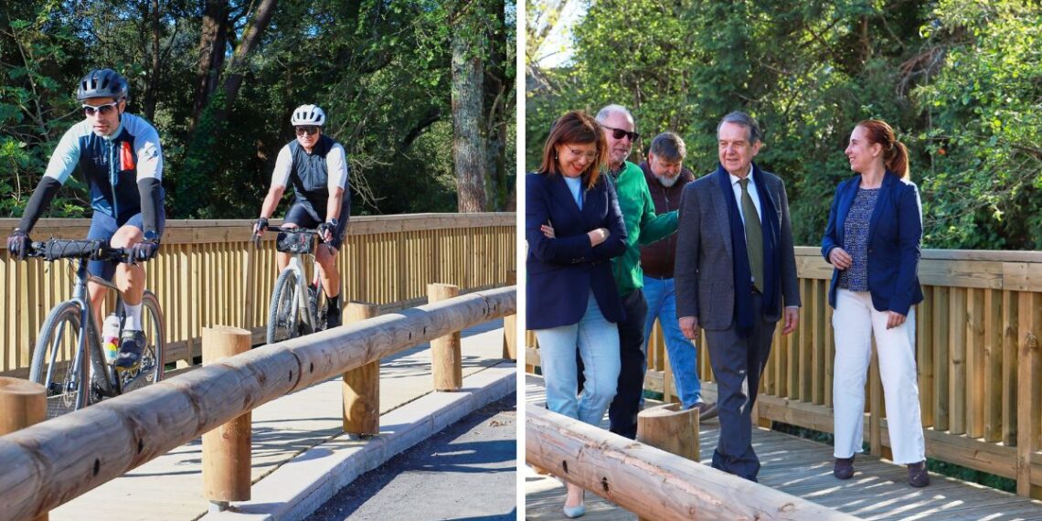 Inaugurado el nuevo tramo del paseo del Lagares, en Vigo, con pasarela de madera: "Es excepcional"