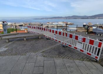 Vallado por seguridad el mirador favorito para disfrutar del atardecer en Vigo
