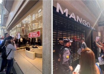 Nueva jornada de cierre de tiendas en Vigo por las protestas de las trabajadoras