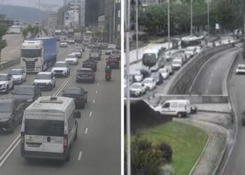 Colapso total en Vigo por el cierre al tráfico en el túnel de Beiramar