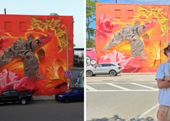 El artista gallego Bublegum arrasa en EEUU con un mural comunitario, ahora le toca a Vigo