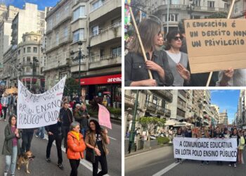 De las aulas a la calle, la Educación Pública toma Vigo en una manifestación multitudinaria