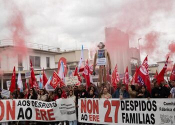 "Histórica" protesta en Pontecesures contra el ERE de Nestlé, que afectará a 27 trabajadores