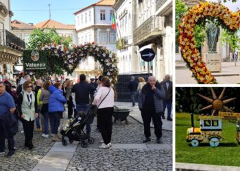 El norte de Portugal se llena de flores y Valença luce su decoración más colorida del año