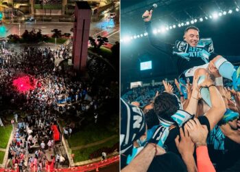 Domingo de resaca en Vigo, fiestón en Praza América y Balaídos para celebrar que el Celta sigue en Europa