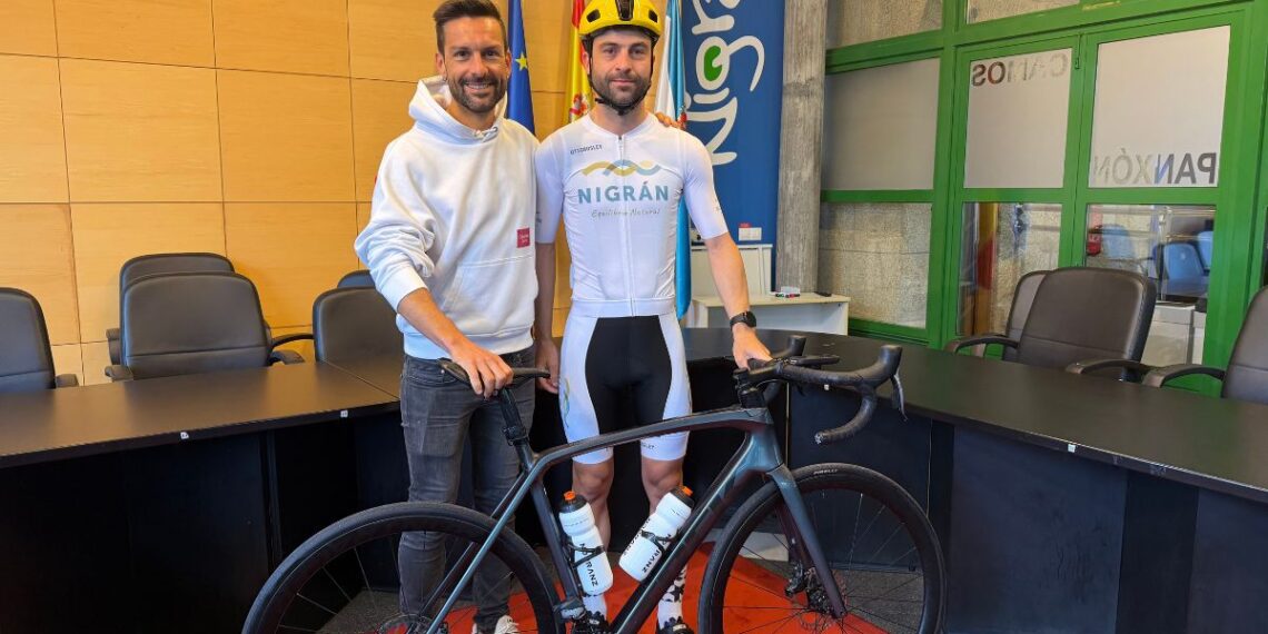 Un vecino de Galicia pedaleará de Madrid a Valencia sin parar para llevar el nombre de Nigrán por España