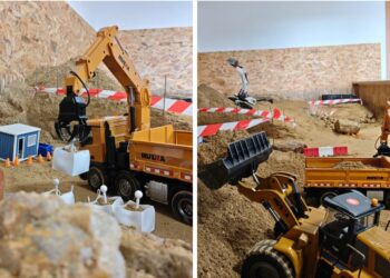 Conducir una excavadora en una cafetería, el nuevo concepto que aterriza en Vigo