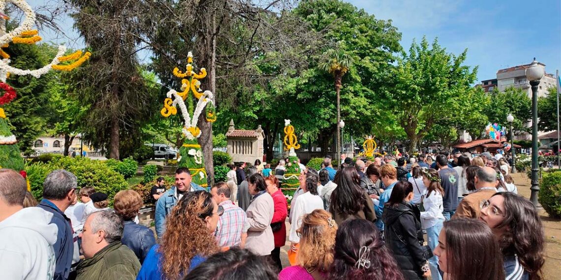 La espectacularidad de los maios llena de belleza el corazón de Redondela