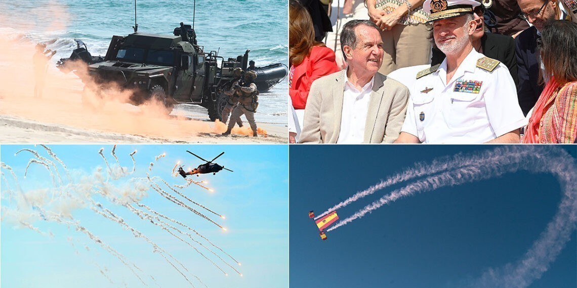 Las fotos más impresionantes de la gran exhibición militar que convirtió Samil en un escenario bélico