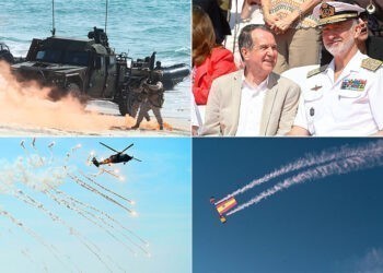 Las fotos más impresionantes de la gran exhibición militar que convirtió Samil en un escenario bélico