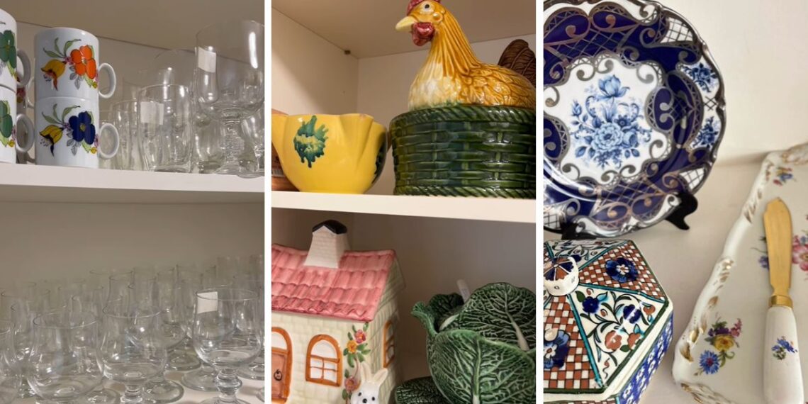 Vajilla antigua, decoración vintage y piezas únicas en un piso de Vigo transformado en mercadillo