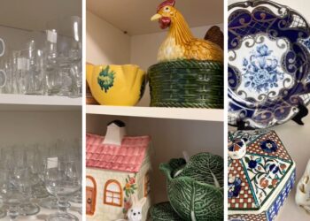Vajilla antigua, decoración vintage y piezas únicas en un piso de Vigo transformado en mercadillo