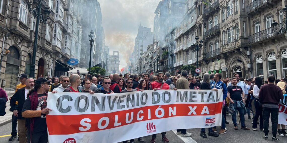 El metal paraliza Vigo en la segunda jornada de huelga con miles de participantes