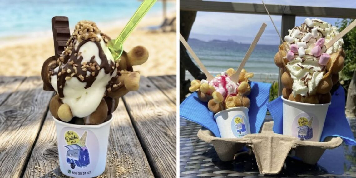 La food truck playera de moda abre un local en el área de Vigo, helados artesanos y "bubble waffles"