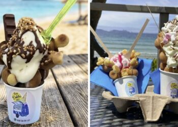 La food truck playera de moda abre un local en el área de Vigo, helados artesanos y "bubble waffles"