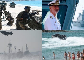 España exhibe ante Vigo y el Rey Felipe VI todo su potencial militar entre explosiones y rescates