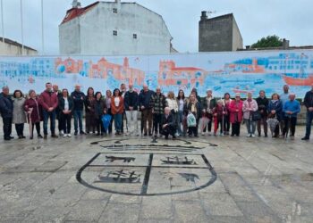 Baiona estrena un lienzo gigante artístico de 32 metros para presumir de su historia y su carácter marinero