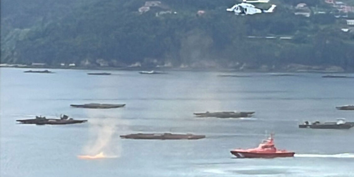 Muere un hombre tras chocar su barco contra una batea en las aguas de la Ría de Vigo en Chapela