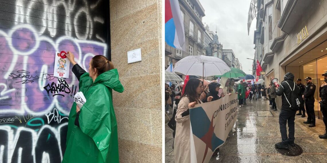 El conflicto laboral con las grandes marcas de moda vuelve a cerrar tiendas en Vigo