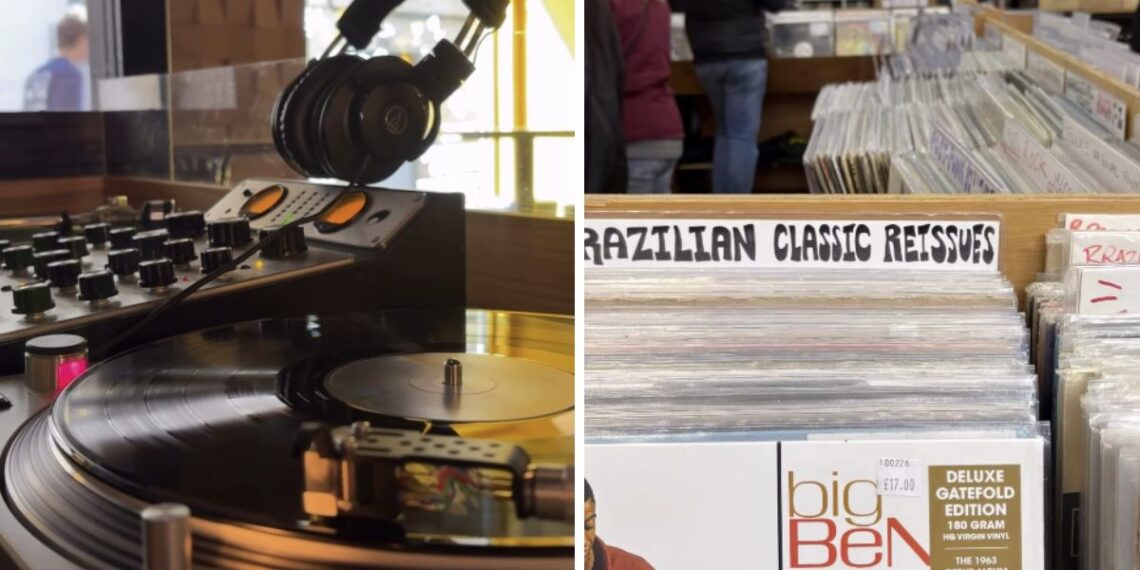 Una tapería del Casco Vello de Vigo se transforma en un "mercadillo musical" con vinilos y gastronomía