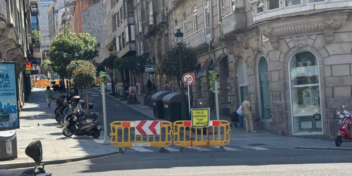 El cierre de una céntrica calle de Vigo durante varios días obligará a conductores a dar un rodeo