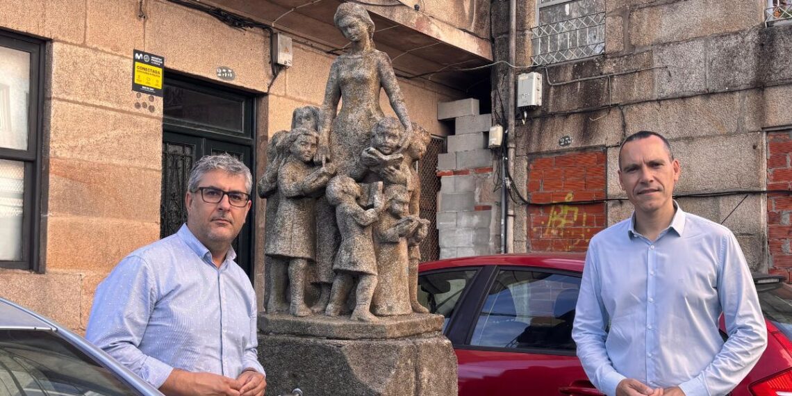 El PP de Vigo propone poner en valor y  "proteger" del tráfico la escultura A Mestra de Bouzas