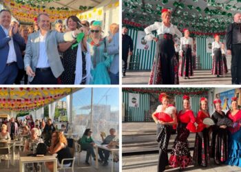 Vigo enciende sus luces, arranca la Feria de Abril con música, comida y sevillanas toda la semana