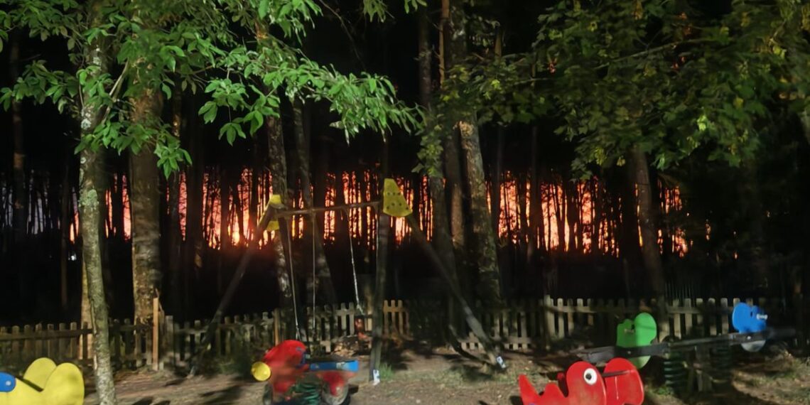 Dos incendios pusieron en alerta el área de Vigo en San Juan, uno en Gondomar y otro en Salceda