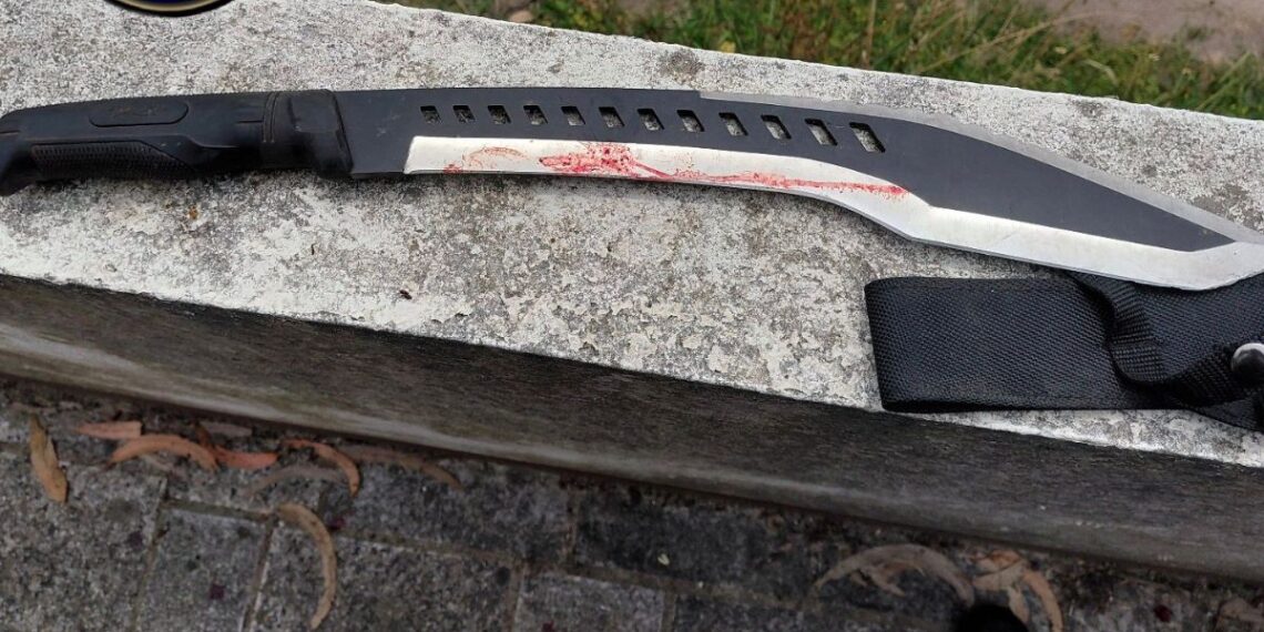 Brutal agresión con machete en una pelea familiar en Cangas
