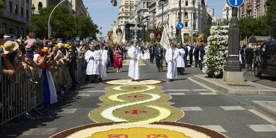 Ponteareas, protagonista en la visita del Papa León XIV a España con una alfombra del Corpus Christi