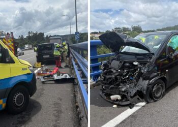 Tres alcaldes de O Baixo Miño, heridos tras un aparatoso accidente en la AP-9