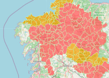Galicia activa la alerta roja por calor en el interior de Pontevedra y zonas de Ourense, A Coruña y Lugo